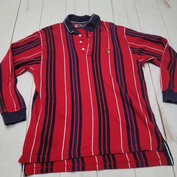 Chaps Other - Vintage Chaps x Ralph Lauren striped polo shirt red